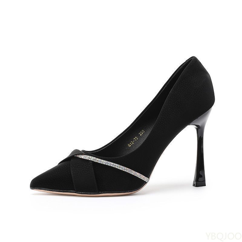 2025 Summer New Fashionable women shoes Ladies' sexy temperament slim heels Simple versatile shallow high-heeled women shoes