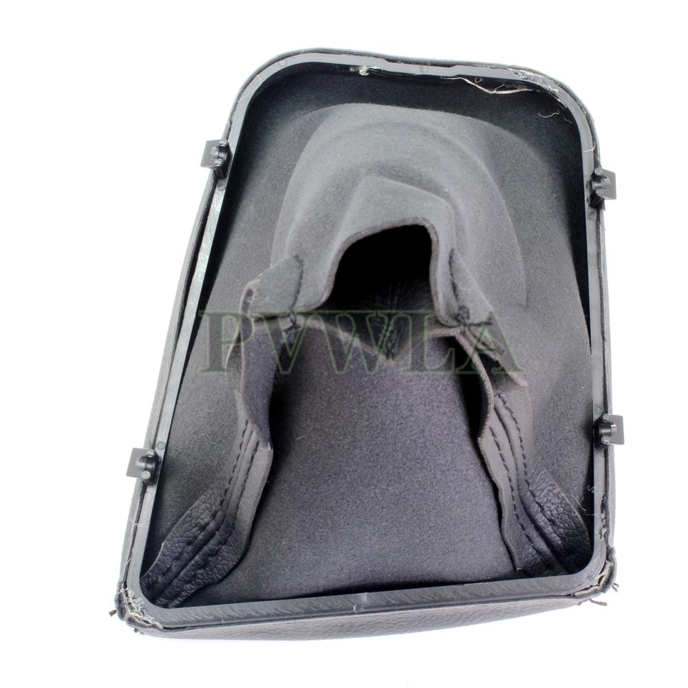 The Car Shift Gear Stick Manual Shift Boot Black Leather Boot With Frame For BMW E30 E36 E39 E46 E90-93