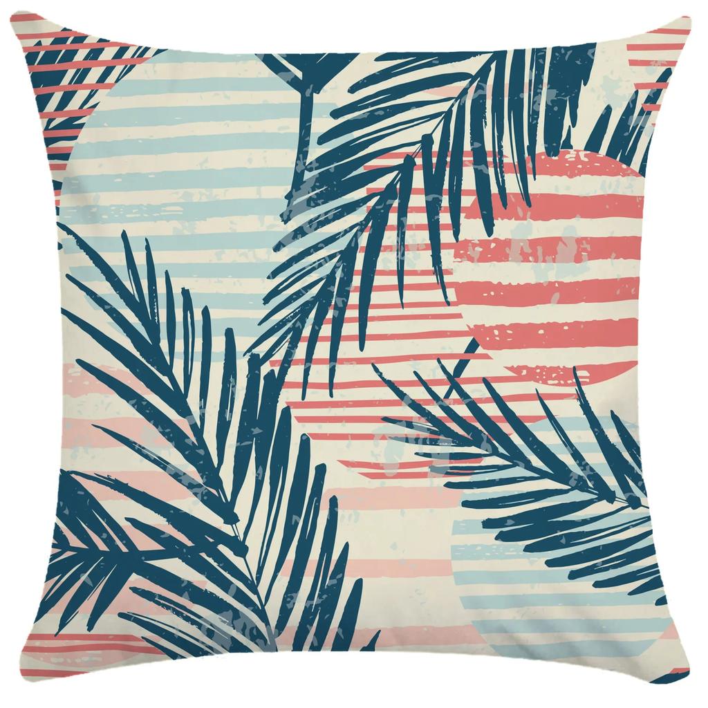 Plant Leaf Pillowcase Soft Short Plush Cushion Cover Tropical Rainforest Pillow Case Cushion Cover Throw Pillowcase 50X50 Pillow