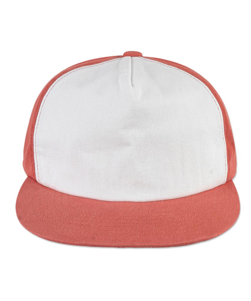 Chaebteo Standard 5-Panel Two-Tone Washing Ball Cap-Pink