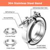 V Band Clamp With Male Female Flange Kit 304 Stainless Steel 1.5inch 38mm Intercooler Turbo Exhaust Clamp Downpipe Pipe Clamp