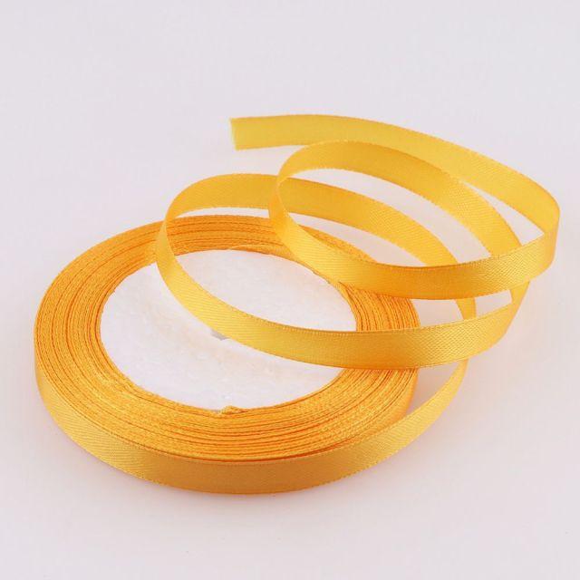 

1-1/2 Inches 25 Yards golden Satin Ribbon, Solid Fabric Ribbon Roll for Flower Bouquets, Gift Wrapping, Wedding, Handmade Crafts About 25 Yards