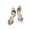 French one-word buckle with thick heel open-toed sandals female summer new fairy wind gentle bridesmaid shoes with skirt