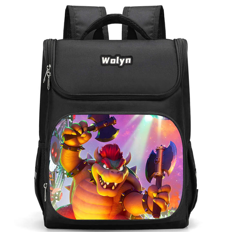 Der Super Mario Galaxy Film Strapazierfähiger Rucksack mit mehreren Fächern für Schulkinder Mit atmungsaktiven Air-Cushion-Trägern