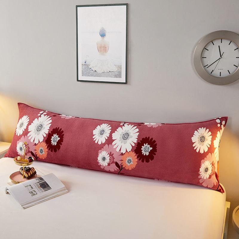 Warm Soft Comfortable Flannel Pillowcase Thicken Coral Fleece Queen King Twin Size Bed Pillow Case 48x180cm