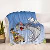 Tom & Jerry Adventure Poster PrintBlanket Flannel Throw Blanket for Sofa, Bed, Travel, Camping, Office