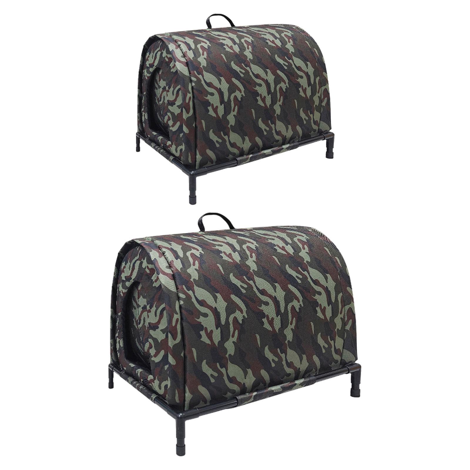 

Outdoor Cat House for Ferals Insulated Pet Tent Weatherproof Elevated Feet Feral Cat Shelter for Winter Barn Community Backyard S