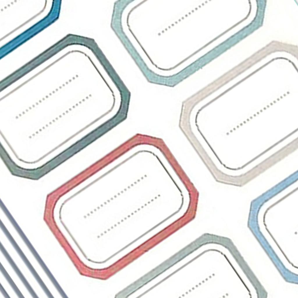 6 Sheets Name Sticker Self Adhesive Large Size Colorfast Versatile Easy Labeling Name Tag Stickers