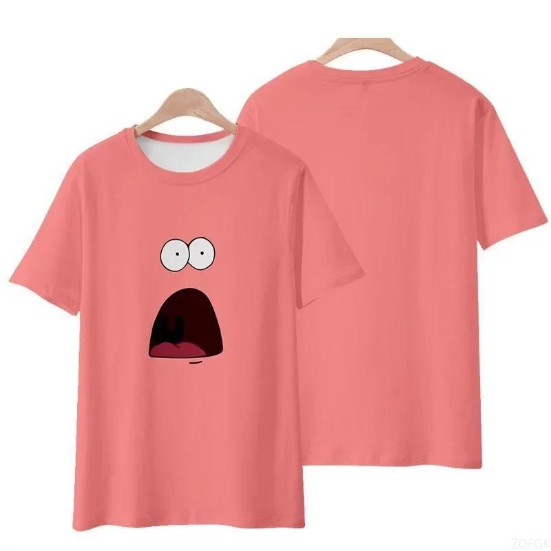 Kid Cute SpongeBob SquarePants 3D Print Sport Fast Dry Tshirt  Casual Women Short Sleeved Adult Children's Parent Child T Shirts