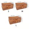 Imitation Rattan Woven Storage Box Vintage Handwoven Case Home Storage Basket Retro Style Decorative Suitcase Hand Gift Box