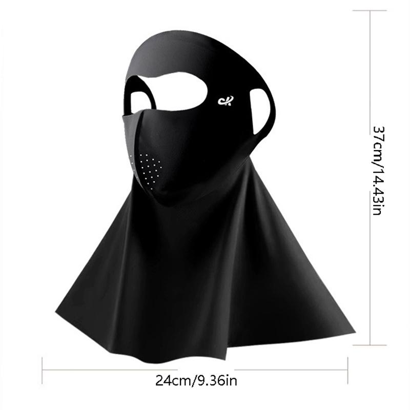 Ice Silk Sun Protection Mask Anti-Uv Neck Scarf Neck Protection Dustproof Sunshade Face Mask Summer
