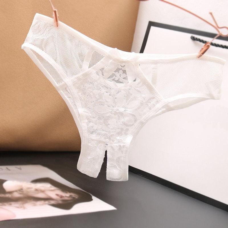Embroidered Splicing Color Sexy Lace Butterfly Bow Ladies Panties Crotch Thong Intimate Underwear Panties