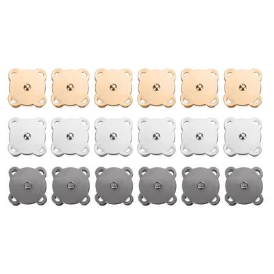18/24pcs Magnetic Snap Button Metal Invisible Sew On Button Lock Clasps Fasteners for Purse Bags Clothes Craft DIY Accessories