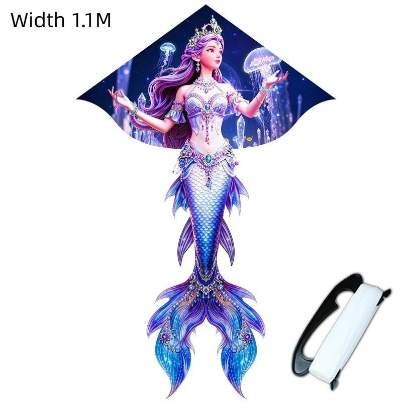 Mermaid Kite Large Cartoon Mermaid Tail Kite Easy To Fly For Adults Kids Beach Park Outdoor Activities Family Trips