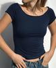 Seobdyudeu Boat Neck T-Shirt (Light Blue)