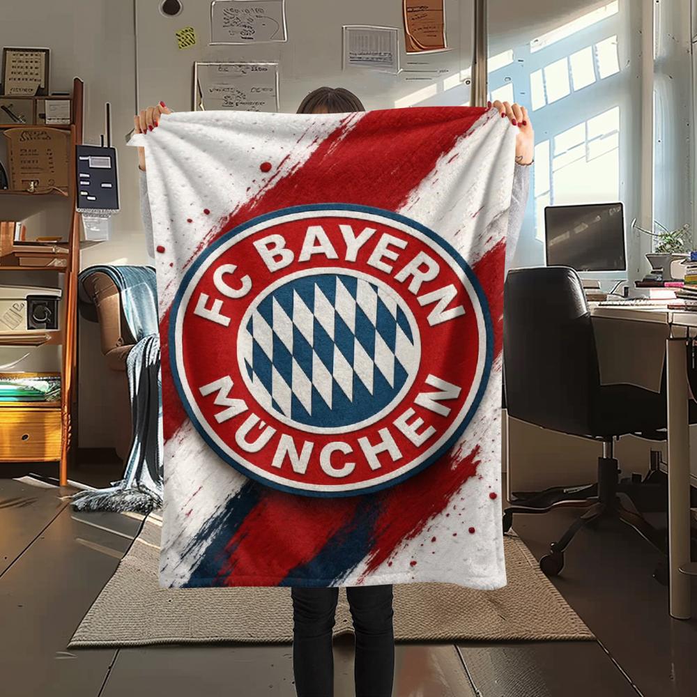 1pc FC Bayern Munich Print Flannel Blanket, High quality Comfortable for All Seasons, Home Decor, Warmth and Comfort, Perfect for Christmas Gifts47