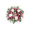Corona de Flores Artificiales de Primavera 3D de 50 cm con Elementos Florales Mixtos y Vegetación para Pantalla Estacional en Interiores y Exteriores del Hogar
