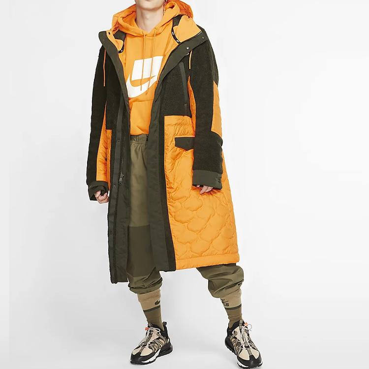 Nike Sportswear Sport Pack Synthetic Fill Drawstring Long Sleeve Parka Men Outerwear Orange BV4798-886