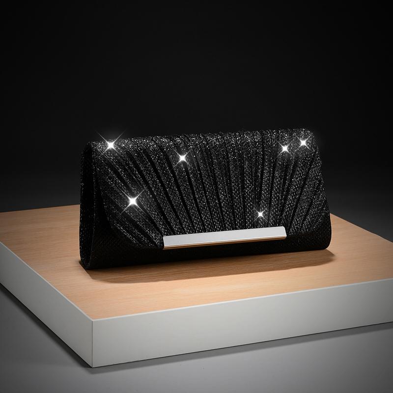 Luxury Shiny Wedding Envelope Clutch Bag Chic Fashionable Evening Bridal Handbag for Ladies Party Manual Style