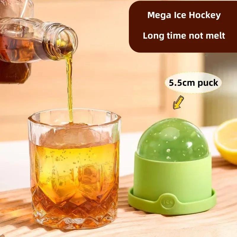 3 Stück Eishockeyform Silikon Cocktail Whiskey Eiswürfelform Leicht zu lösen Hockey-Herstellungsform Aufbewahrung Eiswürfel Küchenwerkzeuge