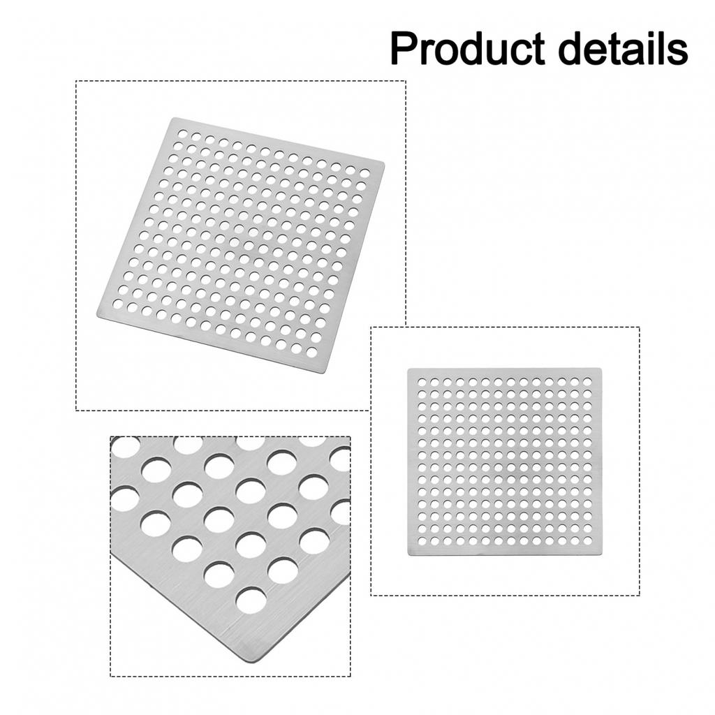 Udržujte odtoky čisté Čtvercový nerezový sprchový odtok Kryt filtru na vlasy