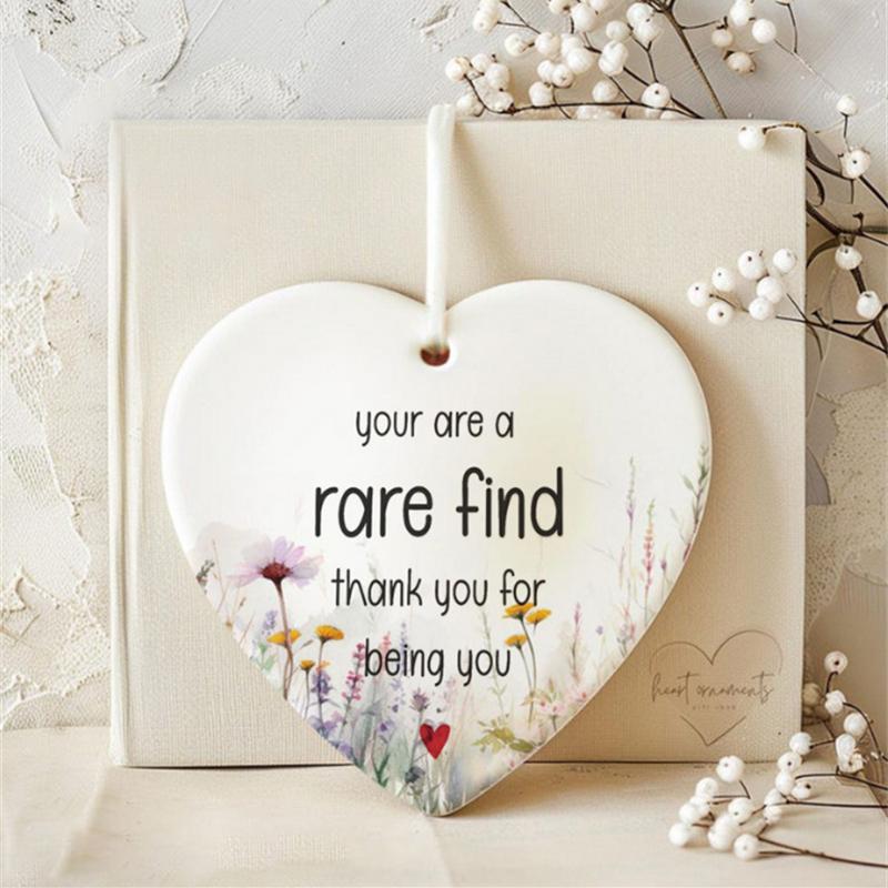 Ozdoba Przyjaźni Świąteczna Pamiątka Przyjaźni Prezent Dla Najlepszego Przyjaciela Akrylowa Ozdoba do Zawieszenia w Kształcie Serca Impreza Świąteczna