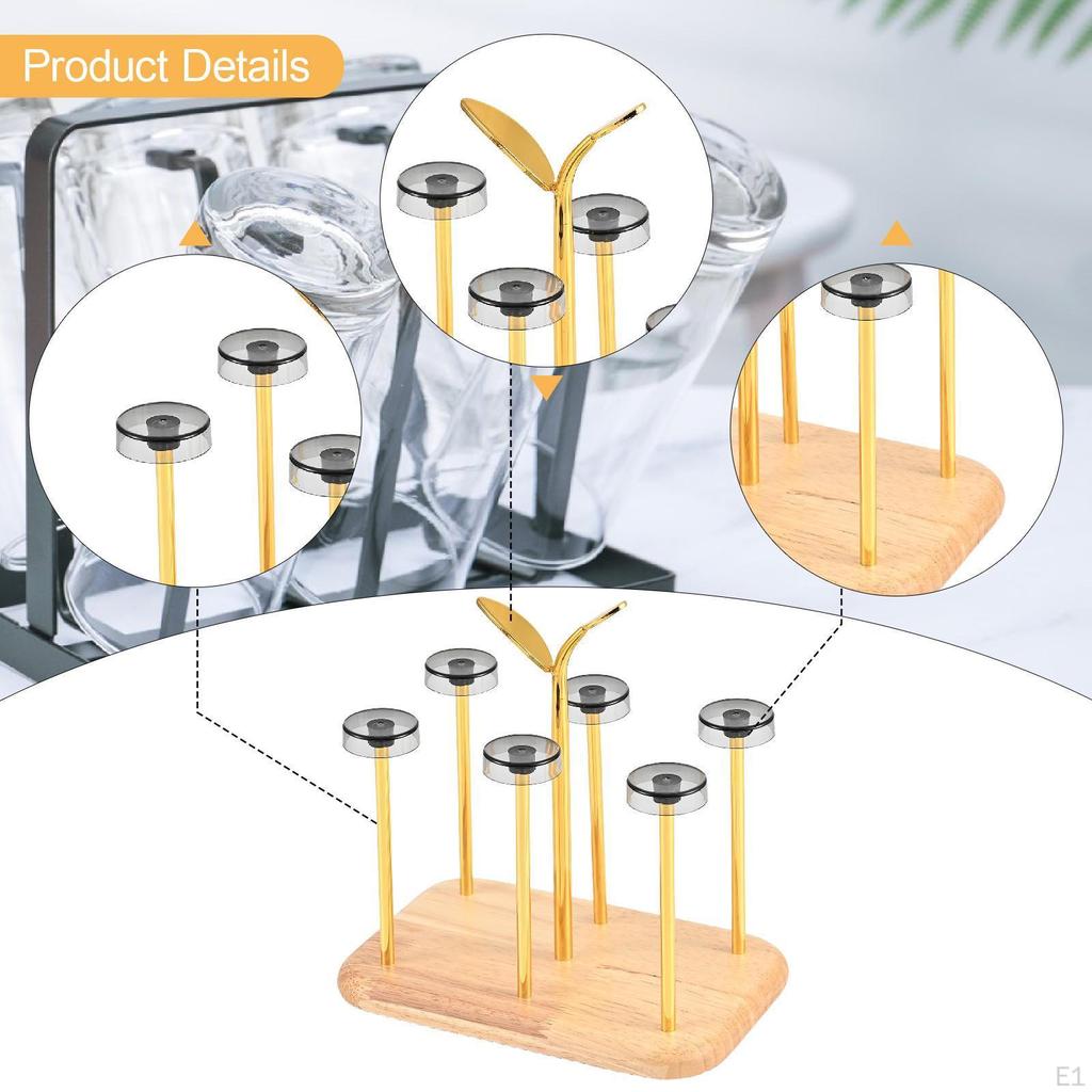 Stojak do suszenia kubków Antypoślizgowy Ociekacz do kubków Organizer Uchwyt na ociekacz do butelek na wodę na stolik kawowy