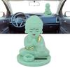 Buddha Ornament Solar Powered Luminous Nodding Hd Buddha Statue Toy for Car Dashboard Ornament Desktop Decor Chinese New Yr Gift