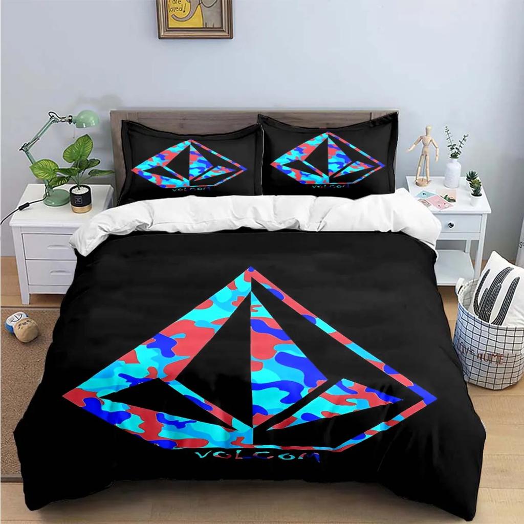 Fashion Exquisite V-Volcom Print Bedding Sets Exquisite Bed Supplies Set Duvet Cover Bed Comforter Set Bedding Set Luxury  Gift