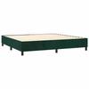 Exclusive House - Slatted Bed Base and Mattress Dark Green 200x200cm Velvet