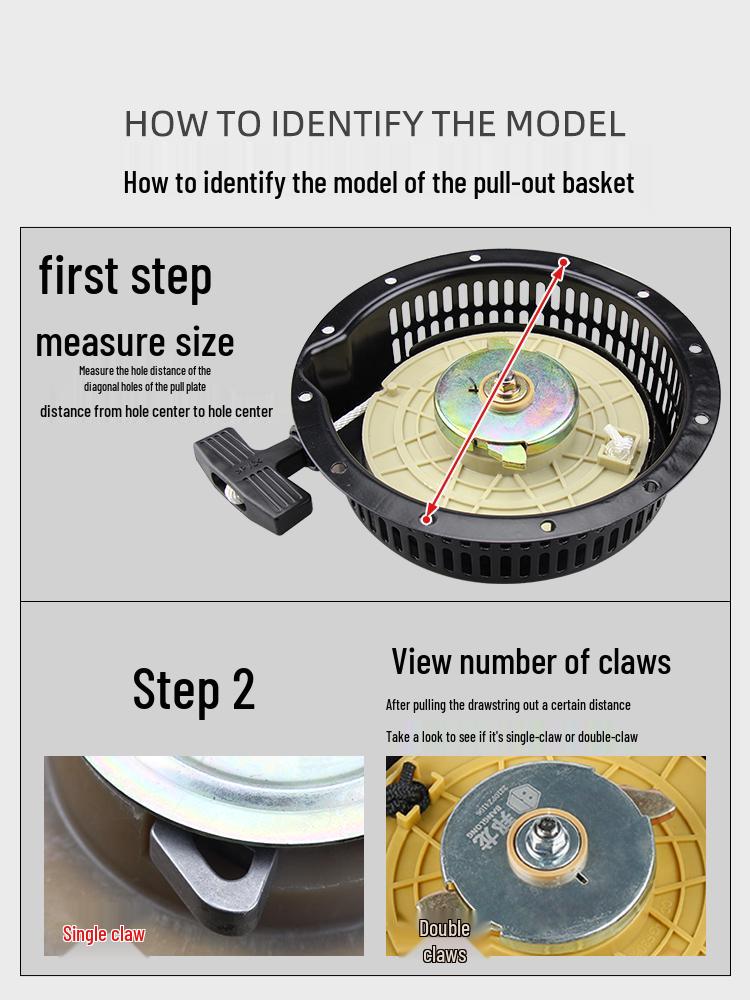 Air-Cooled Diesel Engine Recoil Starter Pull Plate for 178F-186 Generators and Water Pumps