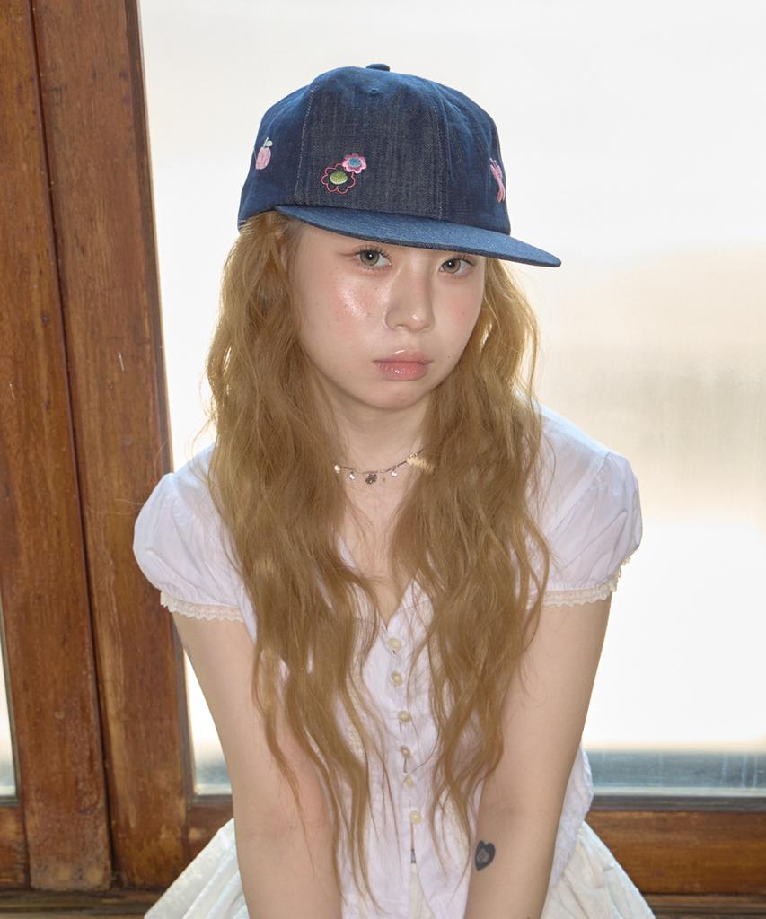 Kiibi Kitsch Washed Denim Cap Navy