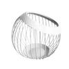 VANRA Metal Fruit Basket, Candy Container, Fruit Basket, Fruit Bowl, Fruit Container, Large Capacity, Stylish (White)