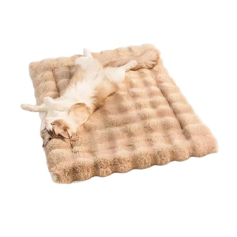 Gemütliches Plüsch-Katzen- und Hundebett: Verdickte Herbst-/Wintermatte für warmes Schlafen