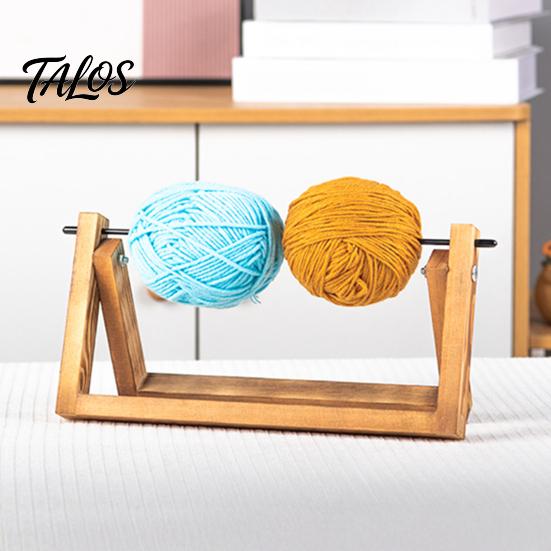 Knitting Supplies for Beginners Wooden Crochet Yarn Holder, Rotatable Portable Organizer Rack, Stable Wood Spindle Mortise And Tenon Frame Dispenser