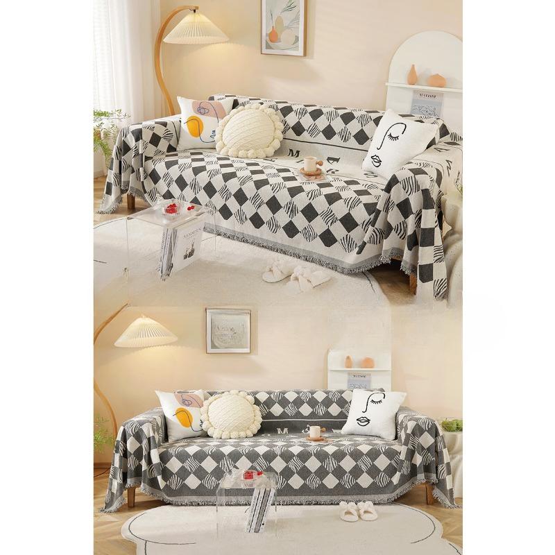 Sofa Cover Cloth, Full Cover Blanket, Backrest Cover Cloth, Anti Slip Sofa Cushion, Universal Cover, Anti Cat Scratch, All Season Universal