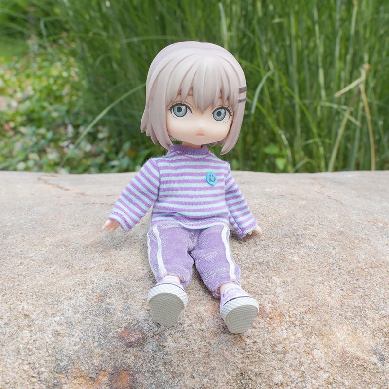 High Quality Ob11 Doll Clothes Multicolor ob11 clothes Short Sleeve Sweater T-shirt 1 / 12bjd Doll Round is a Molly Doll Bottoming Shirt