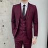 2022 Men's Solid Color Two-Button Suit & Trousers Set