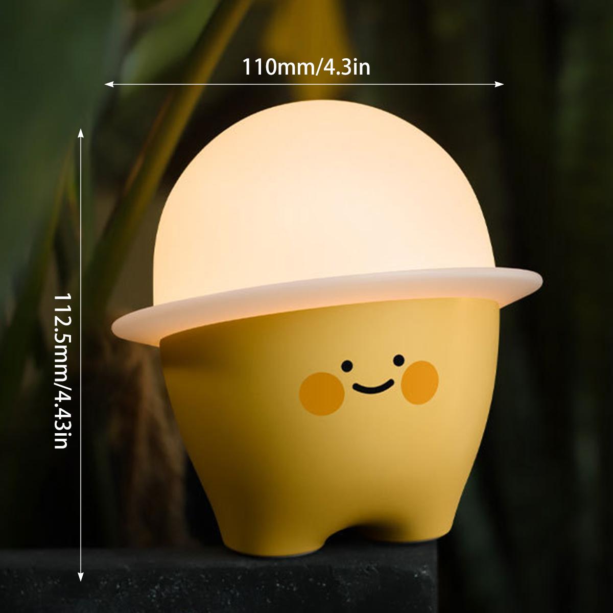 

Милый ночник светодиодный прикроватный светильник для ребенка портативный USB перезаряжаемый настольный светильник ночники для детей подарки украшение комнаты жёлтый