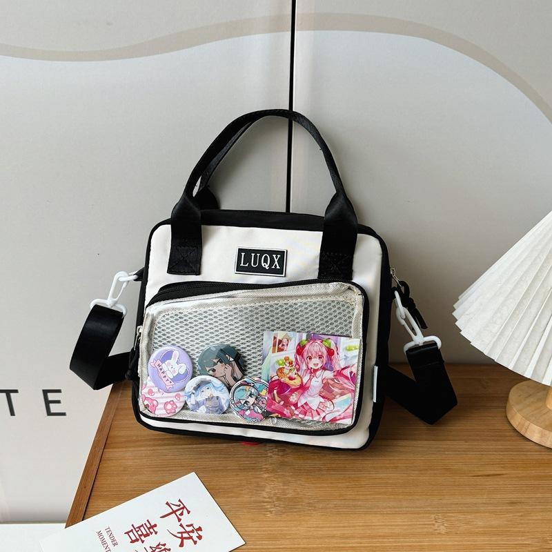 

Мультфильм комикс шоу высокой ценности прозрачная двухмерная студенческая девушка трендовая сумка-мессенджер повседневная сумочка чёрный