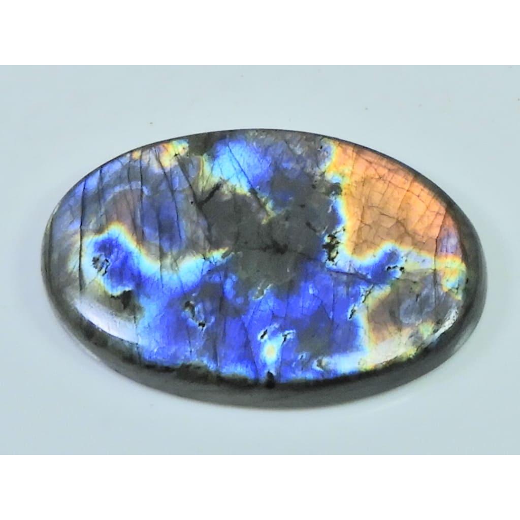 

25X40X05MM Natural Purple Labradorite Spectrolite Oval Loose Gemstone 62Cts. D-389