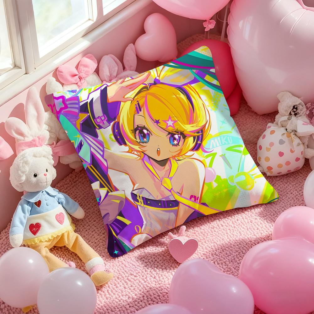 Anime Muse Dash Girl Cushion Cover Pattern Printed Pillowcase for Living Room Sofa Cushion Cover & Bedroom Decor