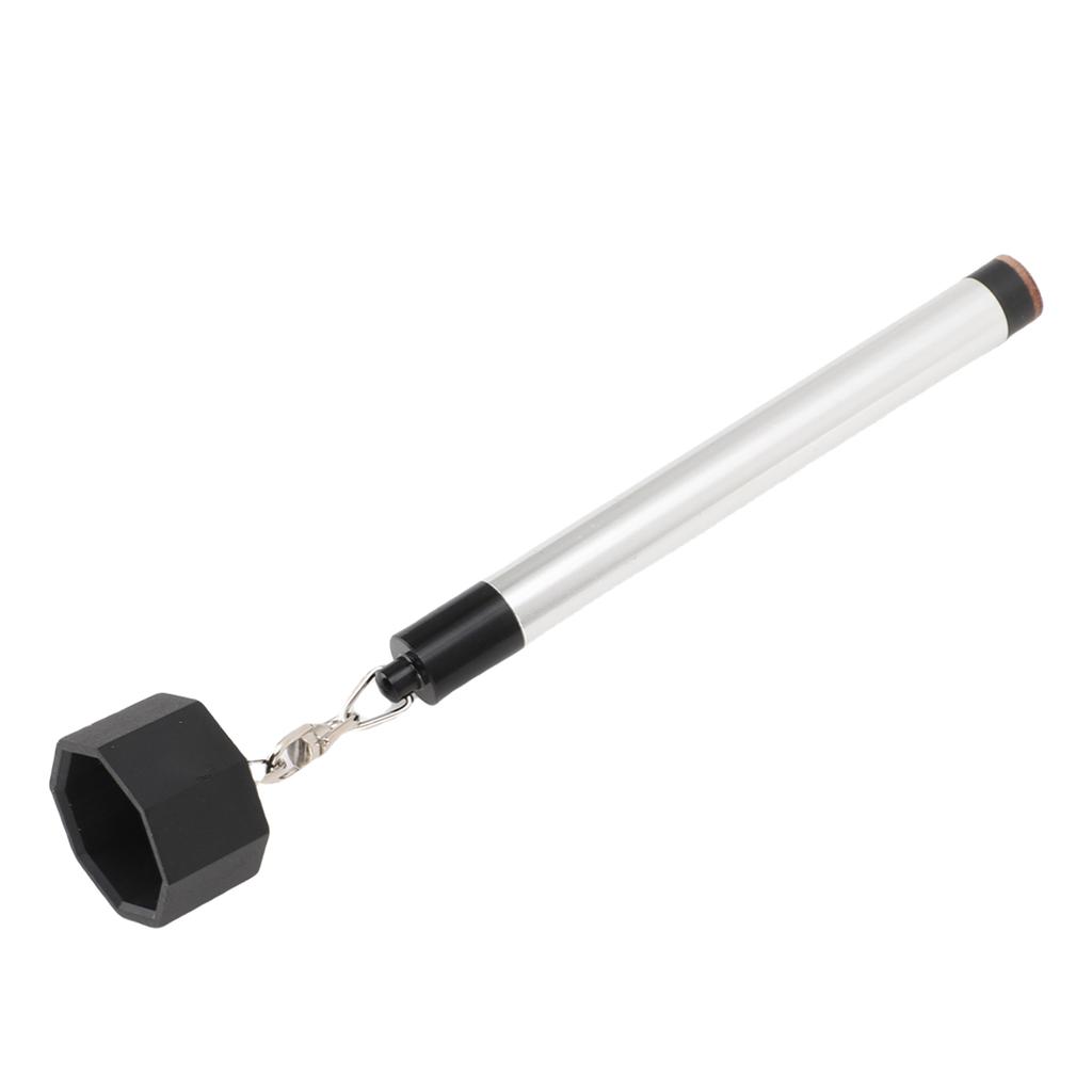 Pool Cue Chalk Holder with Spikes and Cover Metal Chalk Pen for Billiard Stick Tip Repair Octagonal