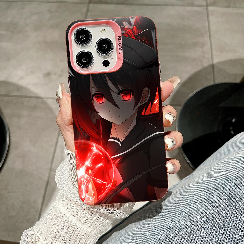 Akame Kurome Pink Translucent Mobile Phone Case for iPhone 17 16 15 14 13 12 11 X XR XS Air Pro Max Plus Colorful Cover