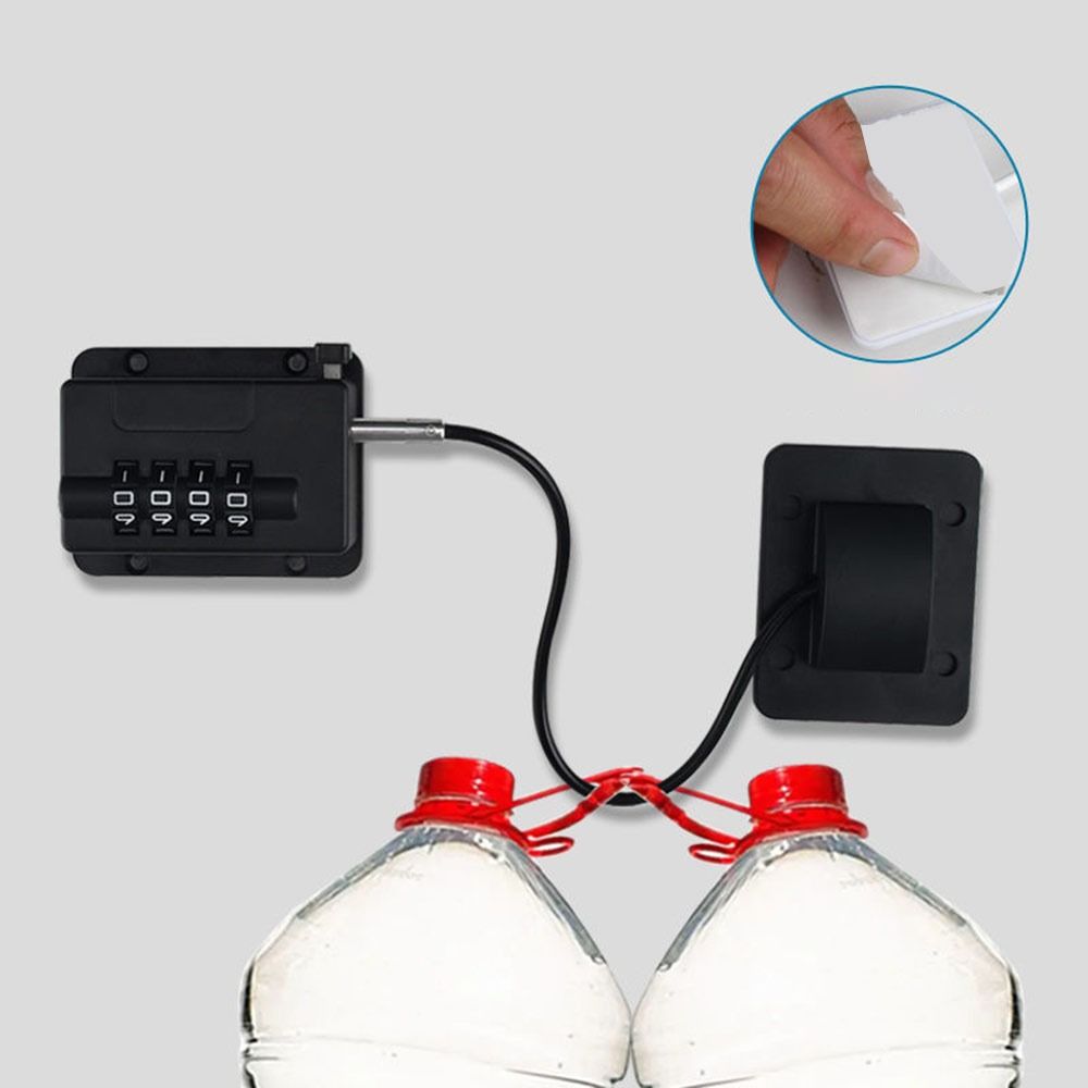 Anti-pinch Hand Refrigerator Door Coded Lock No Drilling Cabinet Lock  for Home