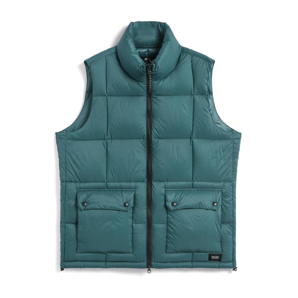 Taion Down Vest 002VZMT Dark Blue-Green