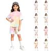 Kids Printed Round Neck Short Sleeve T-Shirt and Pants Set, Cute Casual Outfit for Boys and Girls