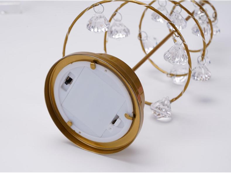 LED Iron Art Christmas Tree Night Light: Luminous Diamond Table Lamp for Holiday Décor