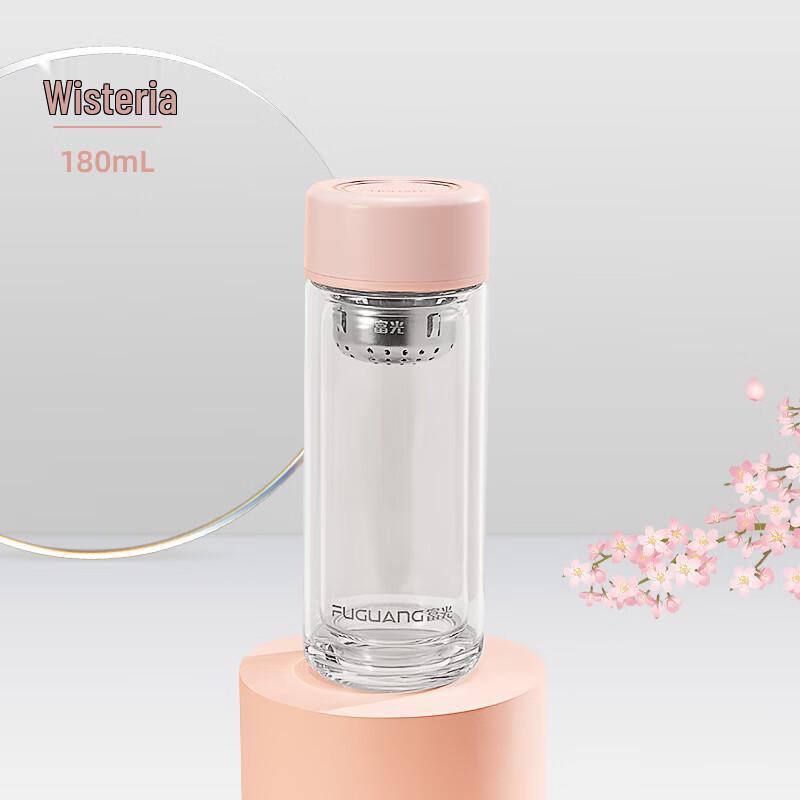 FUGUANG Double-Walled Glass Water Bottle