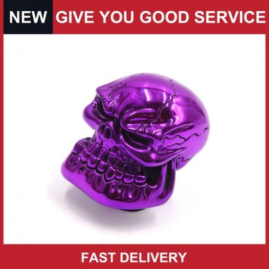Universal Skull Head Style Car Manual Stick Gear Shift Knob Purple Pack of 1